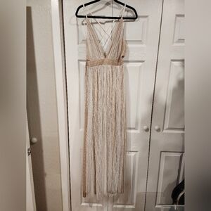 Luxxel Plunge Neck Dress - Large